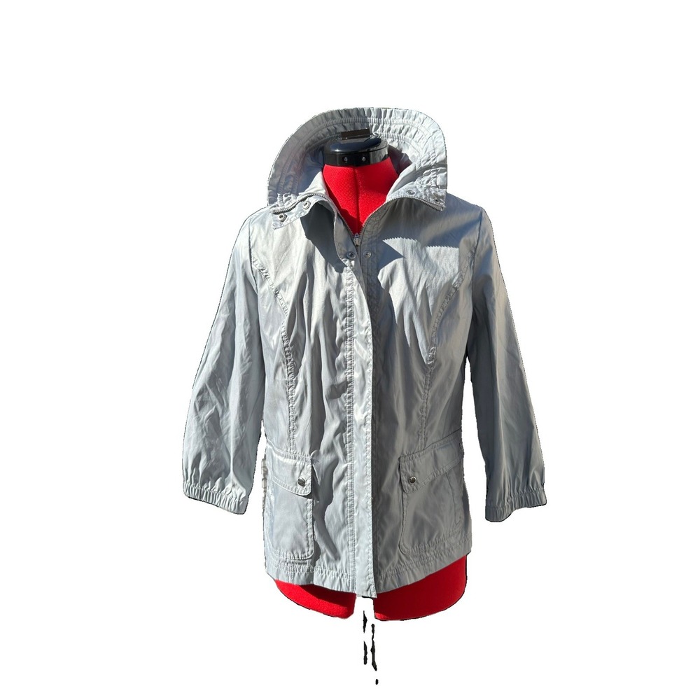 Chico's Zenergy Women's Size 0 Gray Lightweight Jacket Zip Front Windbreaker
